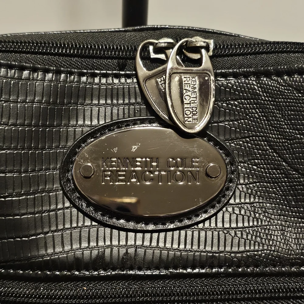 Kenneth Cole‎ Laptop Computer Black Snakeskin Tote Briefcase Bag Luggage Strap